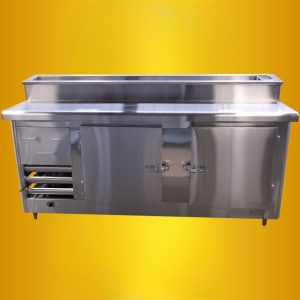 MESA REFRIGERADA CON REPIZA SUPERIOR